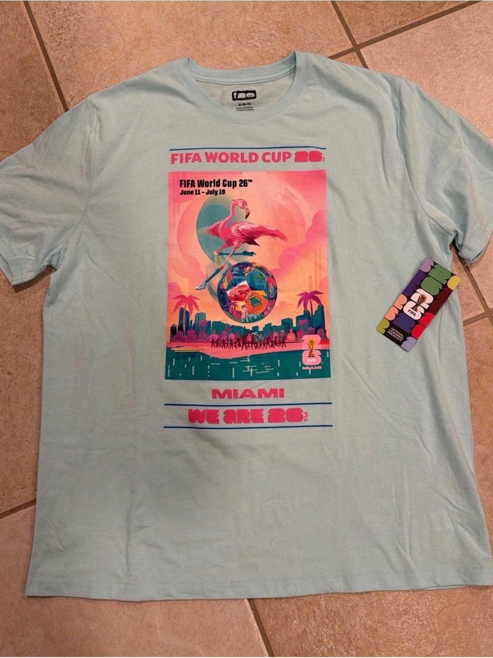 FIFA World Cup 2026 Official Licensed Unisex  T-Shirt size L NWT Miami Fanfest